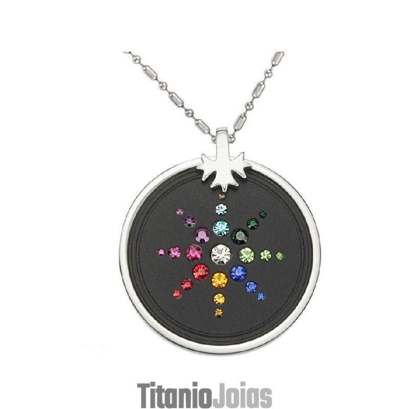 Colar Pelelith De Titânio Com Diamantes, Famoso Por Sua Alta Qualidade