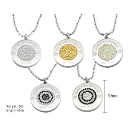 Colar Pelelith De Titânio Com Diamante E Reputação Confiável