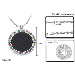 Colar Pelelith De Titânio Com Diamante, Durável E Saudável