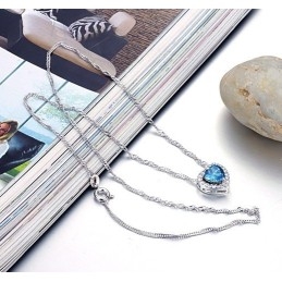 Colar De Titânio Banhado A  Com Strass Feminino De Alta Qualidade