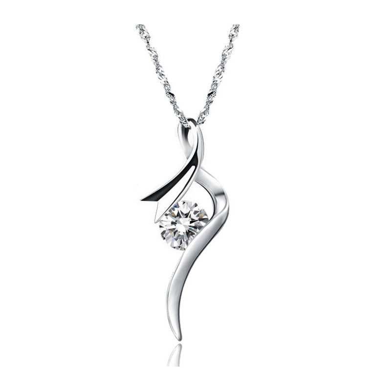 Colar De Titânio Com Revestimento De Platina Feminino De Qualidade Estável Com Diamante Colar De Titânio Com Revestimento De Platina Feminino De Qualidade Estável Com Diamante