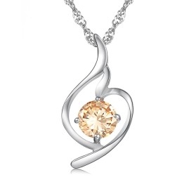 Colar De Titânio Com Banho De Platina E Diamantes Da Rainha Da Moda Feminina De Qualidade