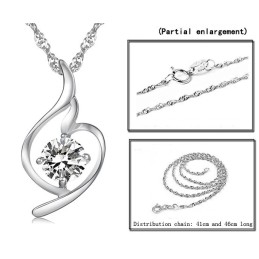 Colar De Titânio Com Banho De Platina E Diamantes Da Rainha Da Moda Feminina De Qualidade