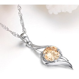 Colar Feminino De Titânio Com Banho De Platina E Diamante, Qualidade E Quantidade Garantidas