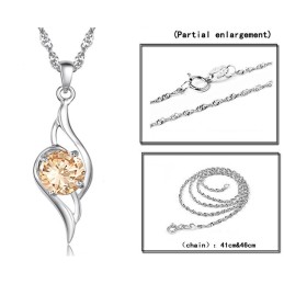 Colar Feminino De Titânio Com Banho De Platina E Diamante, Qualidade E Quantidade Garantidas