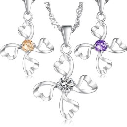 Colar Feminino De Titânio Com Revestimento De Platina De Alta Qualidade E Diamante