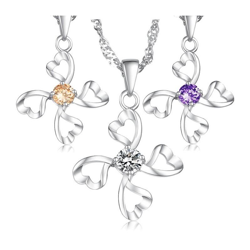 Colar Feminino De Titânio Com Revestimento De Platina De Alta Qualidade E Diamante Colar Feminino De Titânio Com Revestimento De Platina De Alta Qualidade E Diamante