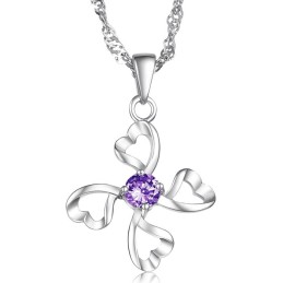 Colar Feminino De Titânio Com Revestimento De Platina De Alta Qualidade E Diamante