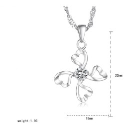 Colar Feminino De Titânio Com Revestimento De Platina De Alta Qualidade E Diamante