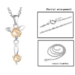 Colar De Titânio Com Revestimento De Platina Roxa Feminina De Qualidade Estável Com Diamante