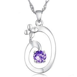 Colar De Titânio Banhado A Platina Feminino Elegante De Excelente Qualidade