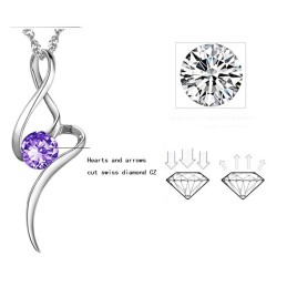 Colar Feminino De Titânio Com Banho De Platina Roxa E Diamante, Vendendo Bem Em Todo O Mundo