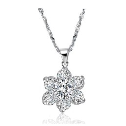 Colar Feminino De Titânio Com Banho De Platina E Strass Para Ter Uma Longa História