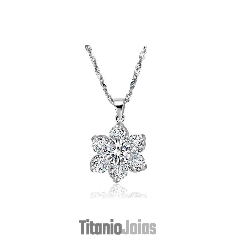 Colar Feminino De Titânio Com Banho De Platina E Strass Para Ter Uma Longa História Colar Feminino De Titânio Com Banho De Platina E Strass Para Ter Uma Longa História