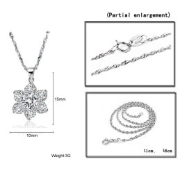 Colar Feminino De Titânio Com Banho De Platina E Strass Para Ter Uma Longa História