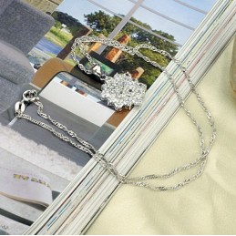 Colar Feminino De Titânio Com Banho De Platina Estrelada De Qualidade E Quantidade Garantidas