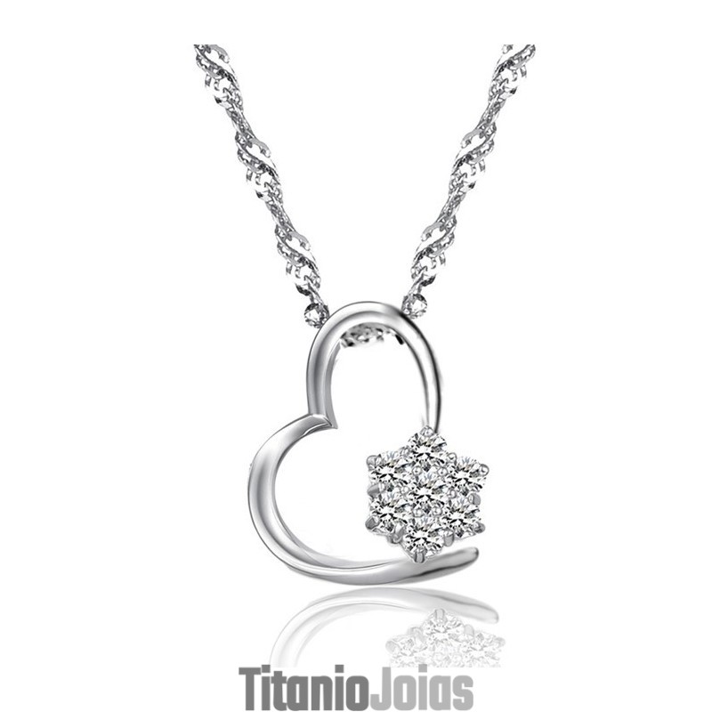 Colar De Titânio Com Revestimento De Platina Feminino De Qualidade Estável Com Diamante Colar De Titânio Com Revestimento De Platina Feminino De Qualidade Estável Com Diamante
