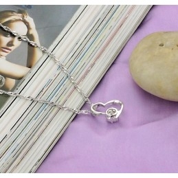 Colar De Titânio Com Revestimento De Platina Feminino De Qualidade Estável Com Diamante