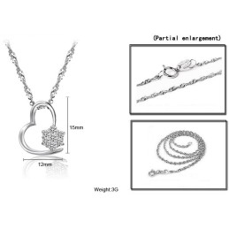 Colar De Titânio Com Revestimento De Platina Feminino De Qualidade Estável Com Diamante