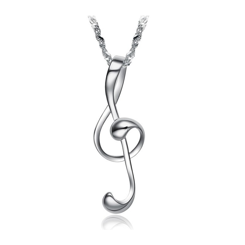 Colar De Titânio Com Notação Musical Feminina De Reputação Confiável E Banhado A Platina Colar De Titânio Com Notação Musical Feminina De Reputação Confiável E Banhado A Platina