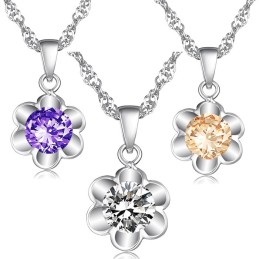 Colar Feminino De Titânio Com Banho De Platina Pura E Diamante, A Rainha Da Qualidade