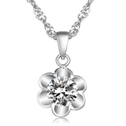 Colar Feminino De Titânio Com Banho De Platina Pura E Diamante, A Rainha Da Qualidade