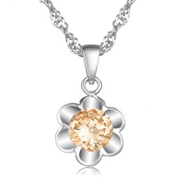 Colar Feminino De Titânio Com Banho De Platina Pura E Diamante, A Rainha Da Qualidade