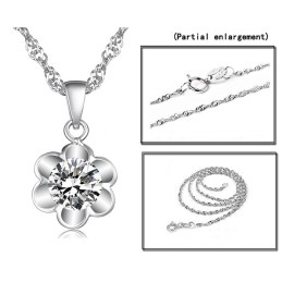 Colar Feminino De Titânio Com Banho De Platina Pura E Diamante, A Rainha Da Qualidade