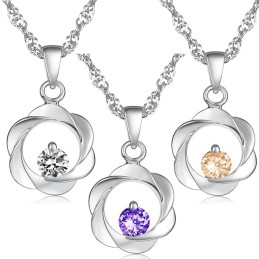 Colar Feminino Elegante De Titânio Com Banho De Platina E Diamante, Qualidade E Quantidade Garantidas