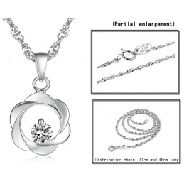 Colar Feminino Elegante De Titânio Com Banho De Platina E Diamante, Qualidade E Quantidade Garantidas