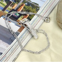 Colar Feminino De Titânio Com Banho De Platina E Grande Variedade