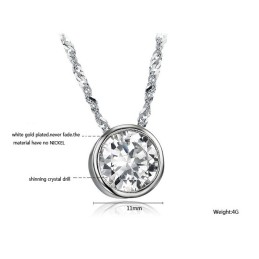 Colar Feminino De Titânio Com Banho De Platina E Strass Para Ter Uma Longa História
