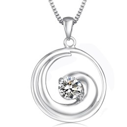 Colar Feminino De Titânio Com Revestimento De Platina De Alta Qualidade E Diamante