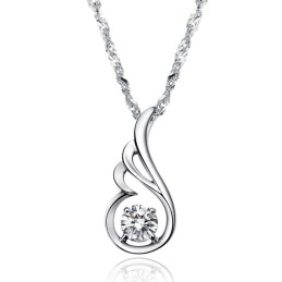 Colar Feminino De Titânio Com Banho De Platina E Diamantes, Grande Variedade