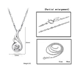 Colar Feminino De Titânio Com Banho De Platina E Diamantes, Grande Variedade