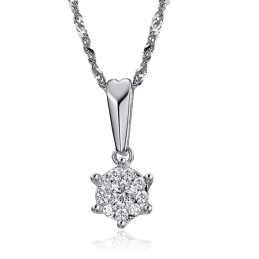 Colar De Titânio Com Revestimento De Platina E Diamante, Feminino, De Reputação Confiável