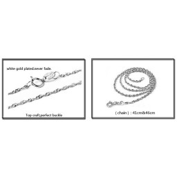 Colar De Titânio Com Revestimento De Platina E Diamante, Feminino, De Reputação Confiável