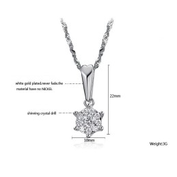 Colar De Titânio Com Revestimento De Platina E Diamante, Feminino, De Reputação Confiável