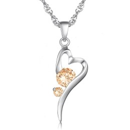 Colar De Titânio Com Fecho Feminino E Diamante, Banhado A Platina, Grande Variedade