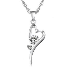 Colar De Titânio Com Fecho Feminino E Diamante, Banhado A Platina, Grande Variedade