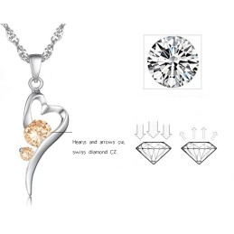 Colar De Titânio Com Fecho Feminino E Diamante, Banhado A Platina, Grande Variedade