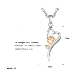 Colar De Titânio Com Fecho Feminino E Diamante, Banhado A Platina, Grande Variedade