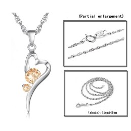 Colar De Titânio Com Fecho Feminino E Diamante, Banhado A Platina, Grande Variedade