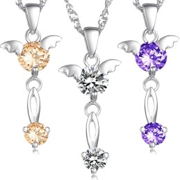 Colar Feminino De Titânio Com Banho De Platina E Diamante, Qualidade E Quantidade Garantidas