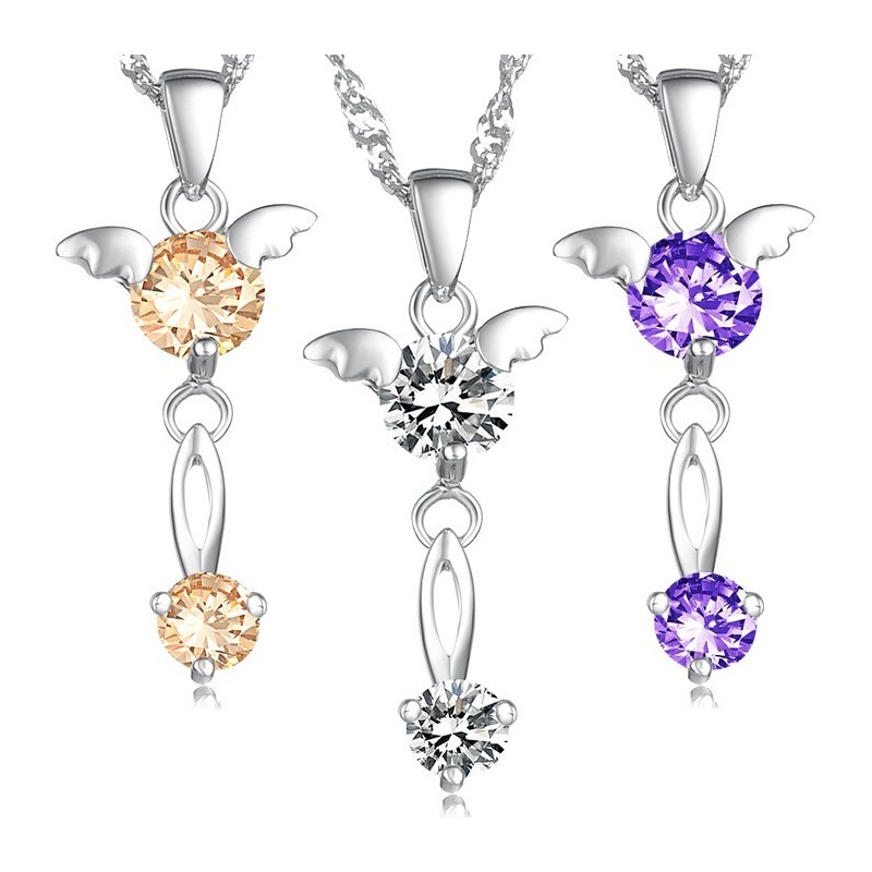 Colar Feminino De Titânio Com Banho De Platina E Diamante, Qualidade E Quantidade Garantidas Colar Feminino De Titânio Com Banho De Platina E Diamante, Qualidade E Quantidade Garantidas