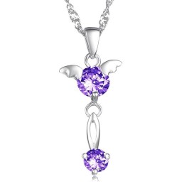 Colar Feminino De Titânio Com Banho De Platina E Diamante, Qualidade E Quantidade Garantidas