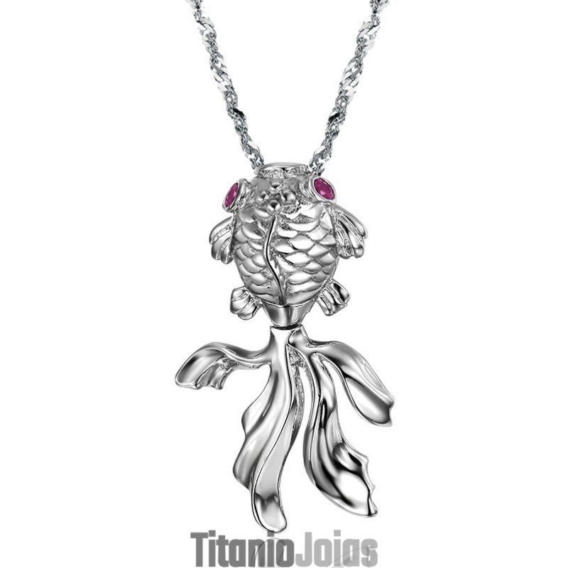 Colar De Titânio Com Revestimento De Platina Em Formato De Peixe Feminino Fácil De Usar Colar De Titânio Com Revestimento De Platina Em Formato De Peixe Feminino Fácil De Usar