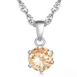 Colar De Titânio Com Revestimento De Platina Feminino De Qualidade Estável Com Diamante
