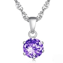 Colar De Titânio Com Revestimento De Platina Feminino De Qualidade Estável Com Diamante