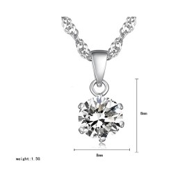 Colar De Titânio Com Revestimento De Platina Feminino De Qualidade Estável Com Diamante